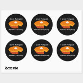 Ik hou van Pompoengewürs Alles Ronde Sticker (Vel)