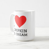 Ik hou van pompoenijs koffiemok (Voorkant links)
