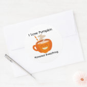 Ik hou van pompoensmaak alles ronde sticker (Envelop)