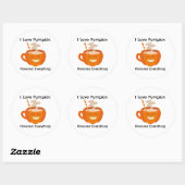 Ik hou van pompoensmaak alles ronde sticker (Vel)
