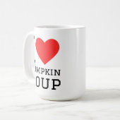 Ik hou van pompoensoep koffiemok (Voorkant links)