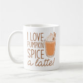 Ik hou van pompoenspice A Latte Koffiemok (Links)