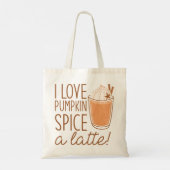 Ik hou van pompoenspice A Latte Tote Bag (Achterkant)