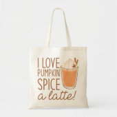 Ik hou van pompoenspice A Latte Tote Bag (Voorkant)