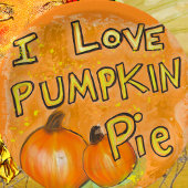 " Ik hou van pompoentaart Klassiek Papieren Bordje