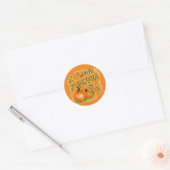 " Ik hou van pompoentaart Ronde Sticker (Envelop)