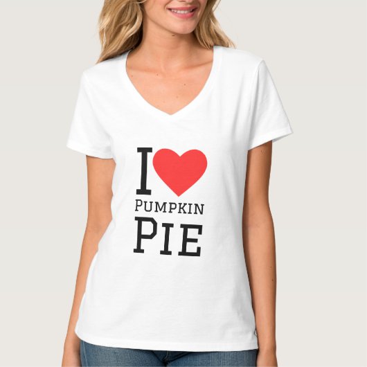 Ik hou van pompoentaart t-shirt (Voorkant)