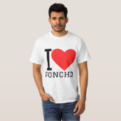 Ik hou van poncho t-shirt (Voorkant volledig)