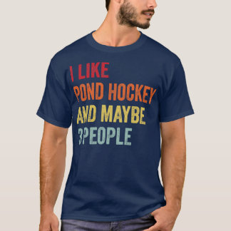 Ik hou van Pond hockey misschien 3 mensen T-shirt