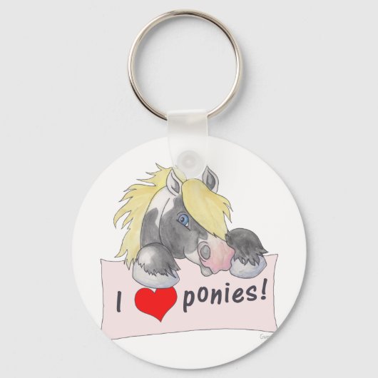 Ik hou van Ponies! Sleutelhanger (Voorkant)
