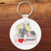 Ik hou van Ponies! Sleutelhanger (Voorkant)