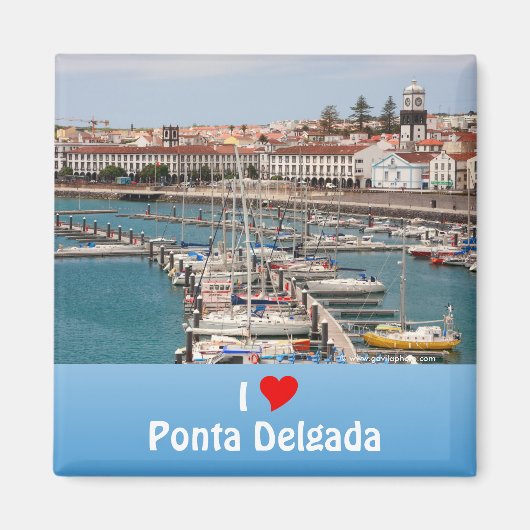 Ik hou van Ponta Delgada Magneet (Voorkant)