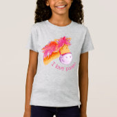 Ik hou van pony's waterverf kunst t-shirt (Voorkant)