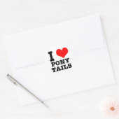 IK HOU VAN PONYSTAARTJES RONDE STICKER (Envelop)