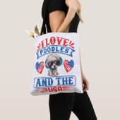 Ik hou van Poodles en de VS 01 Tote Bag (Dichtbij)