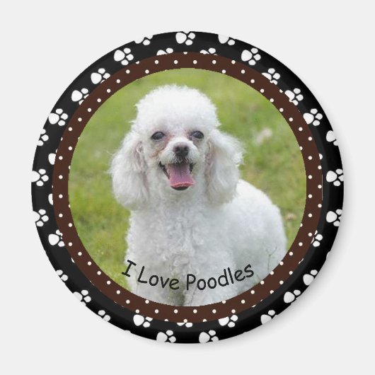 Ik hou van Poodles Magnet (Voorkant)