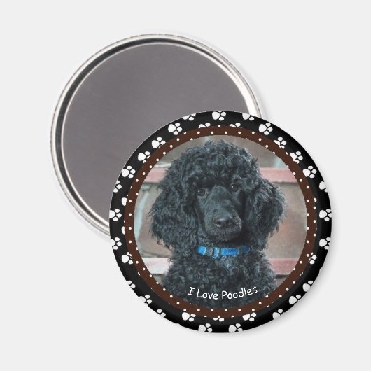 Ik hou van Poodles Magnet (Voorkant / Achterkant)