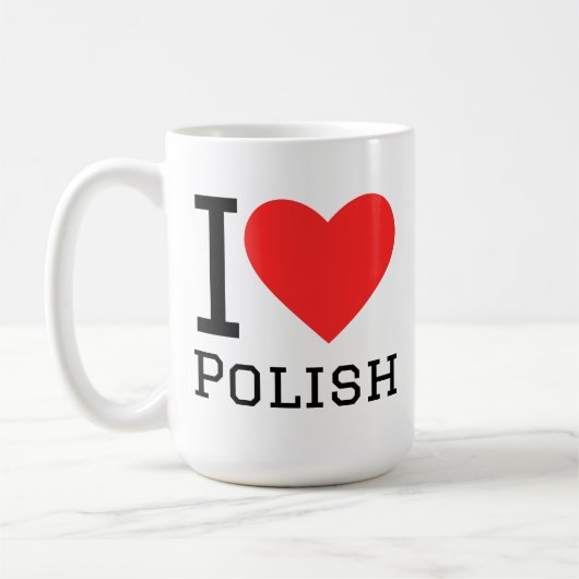 Ik hou van Pools Koffiemok (Links)