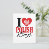 Ik hou van Poolse jongens Briefkaart (Staand voorkant)