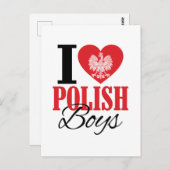 Ik hou van Poolse jongens Briefkaart (Voorkant / Achterkant)