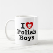 Ik hou van Poolse jongens Koffiemok (Links)