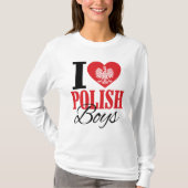 Ik hou van Poolse jongens T-shirt (Voorkant)