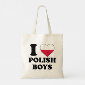 Ik hou van Poolse jongens Tote Bag (Achterkant)