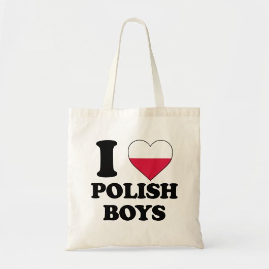 Ik hou van Poolse jongens Tote Bag (Voorkant)