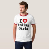 Ik hou van Poolse meisjes T-shirt (Voorkant volledig)