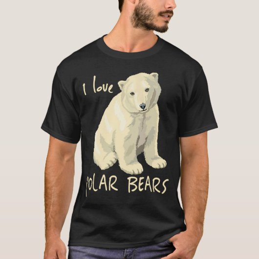 Ik hou van poolvis Beren Arctic Beer T-shirt (Voorkant)