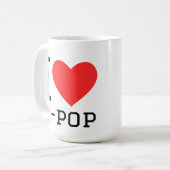 Ik hou van pop koffiemok (Voorkant links)