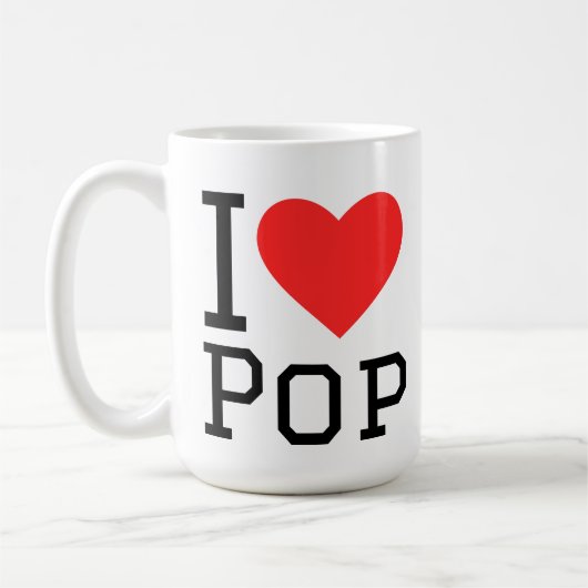 Ik hou van pop koffiemok (Links)