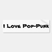 Ik hou van Pop Punk bumpersticker. Bumpersticker (Voorkant)