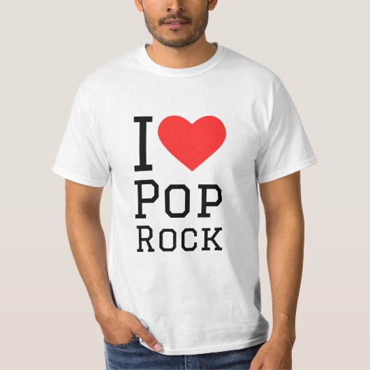 Ik hou van pop rock t-shirt (Voorkant)