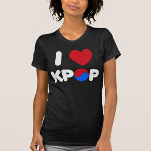 Ik hou van pop shirt (donker)
