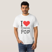 Ik hou van pop-vierkant-sticker t-shirt (Voorkant volledig)