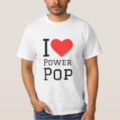 Ik hou van pop-vierkant-sticker t-shirt (Voorkant)