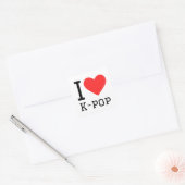 Ik hou van pop vierkante sticker (Envelop)