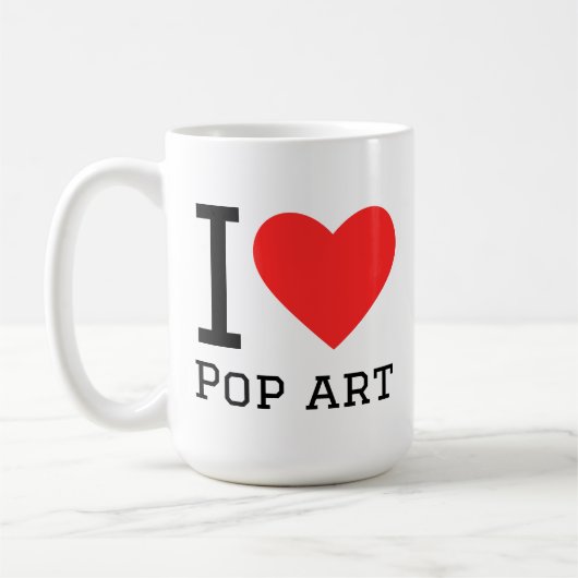 Ik hou van popart koffiemok (Links)