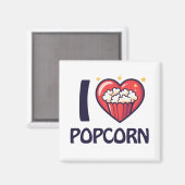 Ik hou van Popcorn Magneet (Voorkant / Achterkant)