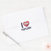 Ik hou van popcorn ronde sticker (Envelop)