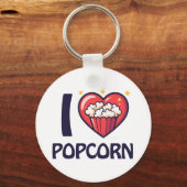 Ik hou van popcorn sleutelhanger (Voorkant)