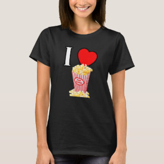 Ik hou van popcorn-woord favoriete sna t-shirt