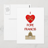 Ik hou van Pope Francis Briefkaart (Voorkant / Achterkant)