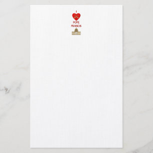 Ik hou van Pope Francis Briefpapier