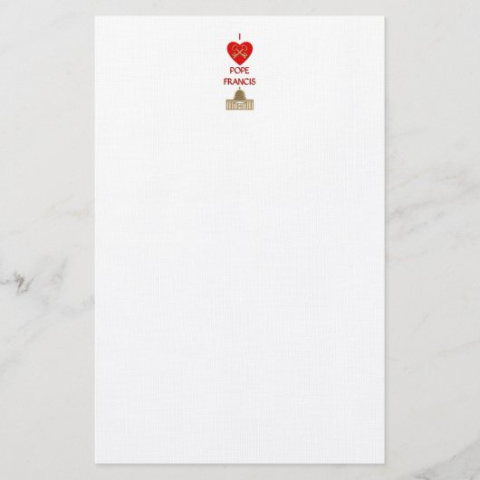Ik hou van Pope Francis Briefpapier (Voorkant)