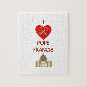 Ik hou van Pope Francis Legpuzzel