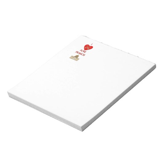 Ik hou van Pope Francis Notitieblok (Linkerzijde)