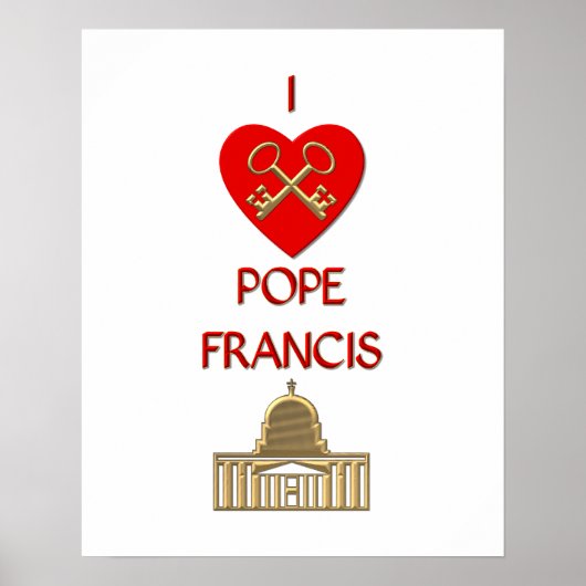 Ik hou van Pope Francis Poster (Voorkant)