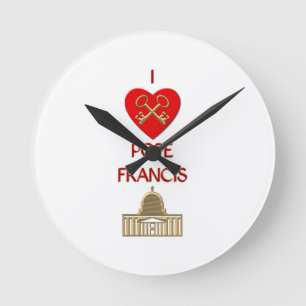 Ik hou van Pope Francis Ronde Klok